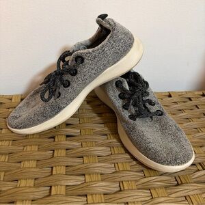 Allbirds Wool Runners Natural Grey Beige Sole Women’s 9 Merino Wool Sneakers